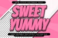 Sweet Yummy editable text effect emboss modern style