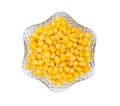 Sweetcorn in crystal bowl Royalty Free Stock Photo