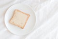 sweetened condensed milk on bread. Royalty Free Stock Photo