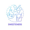 Sweeteners blue gradient concept icon