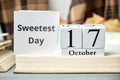 Sweetest Day of autumn month calendar october