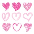 Sweetheart I Love You Valentine Heart Brush Cute Cartoon Vector Royalty Free Stock Photo