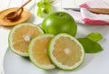 Sweetie fruit green grapefruit, pomelit Royalty Free Stock Photo
