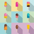 Sweetie icons set, flat style