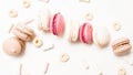 Sweets background biscuit arrangement macaroons