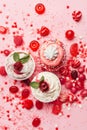 Sweets. Candy And Cupcakes On Pink Background Royalty Free Stock Photo