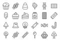 Sweets and candy icon set 2/2, line icon set