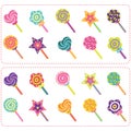 Sweets Candy and Lollipop set Royalty Free Stock Photo