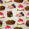 Sweets dessert seamless pattern Royalty Free Stock Photo