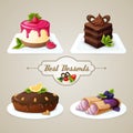 Sweets dessert set Royalty Free Stock Photo