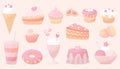 Background of desserts, cakes and sweets Royalty Free Stock Photo