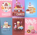 Sweets and Desserts Posters Set