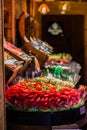 Sweets exhibited in museum of chocolate