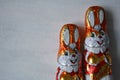 Sweets holiday chocolate decorative rabbits white background