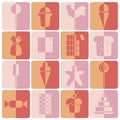 Sweets icon set half