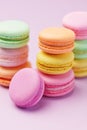 Sweets. Macarons Close Up