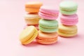 Sweets. Macarons Close Up