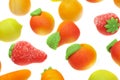 Sweets marzipan. In the form of fruit Royalty Free Stock Photo