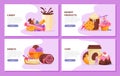 Sweets And People Concept Icons Set Royalty Free Stock Photo