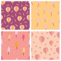 Sweets seamles pattern design set