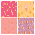 Sweets seamles pattern design set