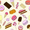 Sweets seamless background