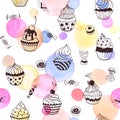 Sweets seamless pattern