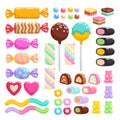 Sweets set. Assorted candies. Royalty Free Stock Photo