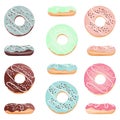 Sweets Set of colored donuts Royalty Free Stock Photo