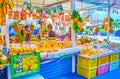 The sweets stall in Cental World Plaza`s food market, Bangkok, Thailand