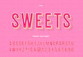 Sweets trendy alphabet Royalty Free Stock Photo