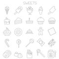 Sweets vector icon set