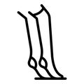 Swelling stockings icon outline vector. Compression leg