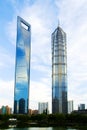 SWFC and Jin Mao Tower Royalty Free Stock Photo