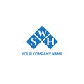 SWH letter logo design on white background. SWH creative initials letter logo concept. SWH letter design