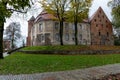 Swidwin, zachodniopomorskie / Poland - November, 6, 2019: Medieval castle in a small town in Pomerania. Old brick building in Royalty Free Stock Photo