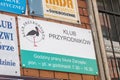 Sign Naturalists Club in Polish language
