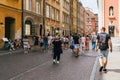 Swietojanska street is in Warsaw Old town and at one end connects to Old town square and then to castle square