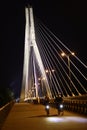 Swietokrzyski Bridge at night, Poland