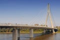 The Swietokrzyski Bridge over Vistula river in Warsaw, Poland