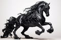 Swift black horse. Generate Ai
