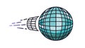 Swift communication globe. Fast network connection, vector design Generative AI Royalty Free Stock Photo