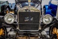 Swift Current, SK/Canada- July 29,2019: Closeup of front of a black Ford Model T