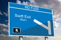 Swift Exit Royalty Free Stock Photo