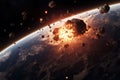 Swift Meteors hit earth. Generate Ai