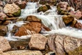 Swift mountain river in the rocks