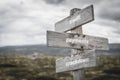 Swift payments crackdown text quote on signpost outdoors in nature. To simulate international sanctions against russia