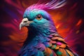 Swift Pigeon bird colorful. Generate Ai