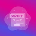 Swift programming, coding vector