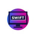 Swift programming vector icon on white